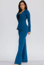Load image into Gallery viewer, 2-Piece Solid Blazer & Pants