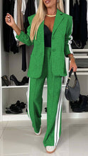 Load image into Gallery viewer, Two Piece Casual Blazer Set Wide Leg Pants
