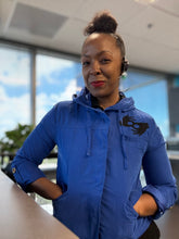 Load image into Gallery viewer, Snap Button Zip Up Hooded Interpreter Jacket
