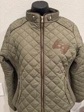 Load image into Gallery viewer, Suede Piping Quilted Padding Jacket with Embroidered Interpreter Symbol
