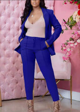 Load image into Gallery viewer, 2-Piece Solid Blazer &amp; Pants
